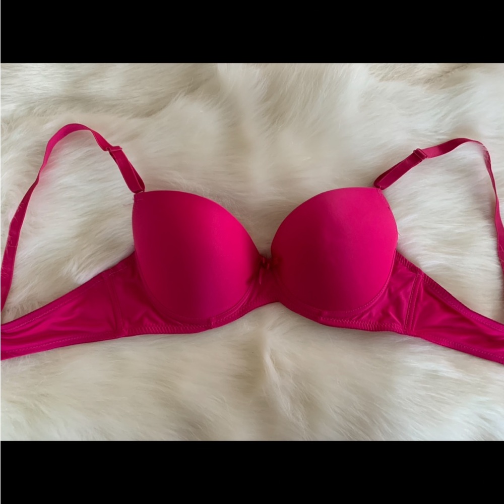 MaMia Women’s Padded Pushup Underwire Dark Pink Bra NWOT Size 34C